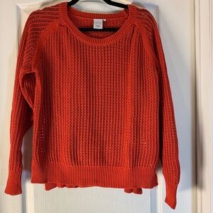 Ichi Women’s Knit Sweater – Size Large – Orange